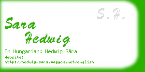 sara hedwig business card
